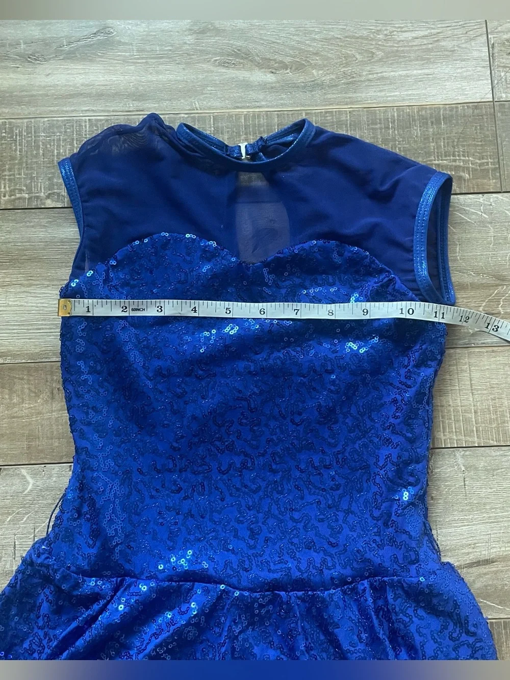 Revolution Dancewear Royal Blue Sequin Dance Costume Lyrical Jazz Girl’s Medium